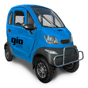 GIO All-Season Enclosed Mobility Scooter - Blue - With Winter Heater & Summer Fan