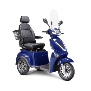 GIO Titan Premium Heavy Duty Mobility Scooter for Outdoors With Twist Grip Throttle - Blue (2024 version)
