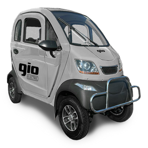 GIO All-Season Enclosed Mobility Scooter - Silver - With Winter Heater & Summer Fan
