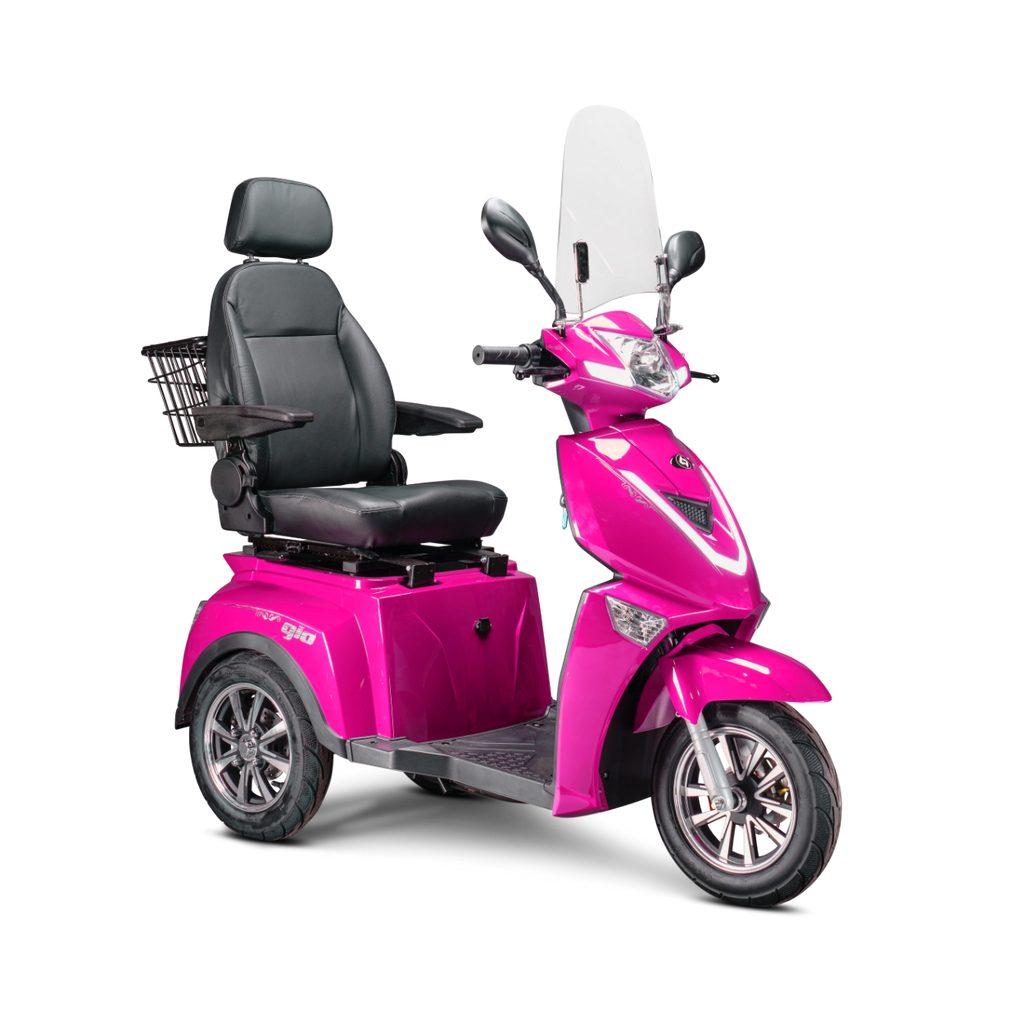 GIO Titan Premium Heavy Duty Mobility Scooter for Outdoors With Twist Grip Throttle - Pink (2024 version)