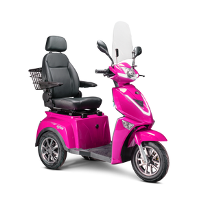 GIO Titan Premium Heavy Duty Mobility Scooter for Outdoors With Twist Grip Throttle - Pink (2024 version)